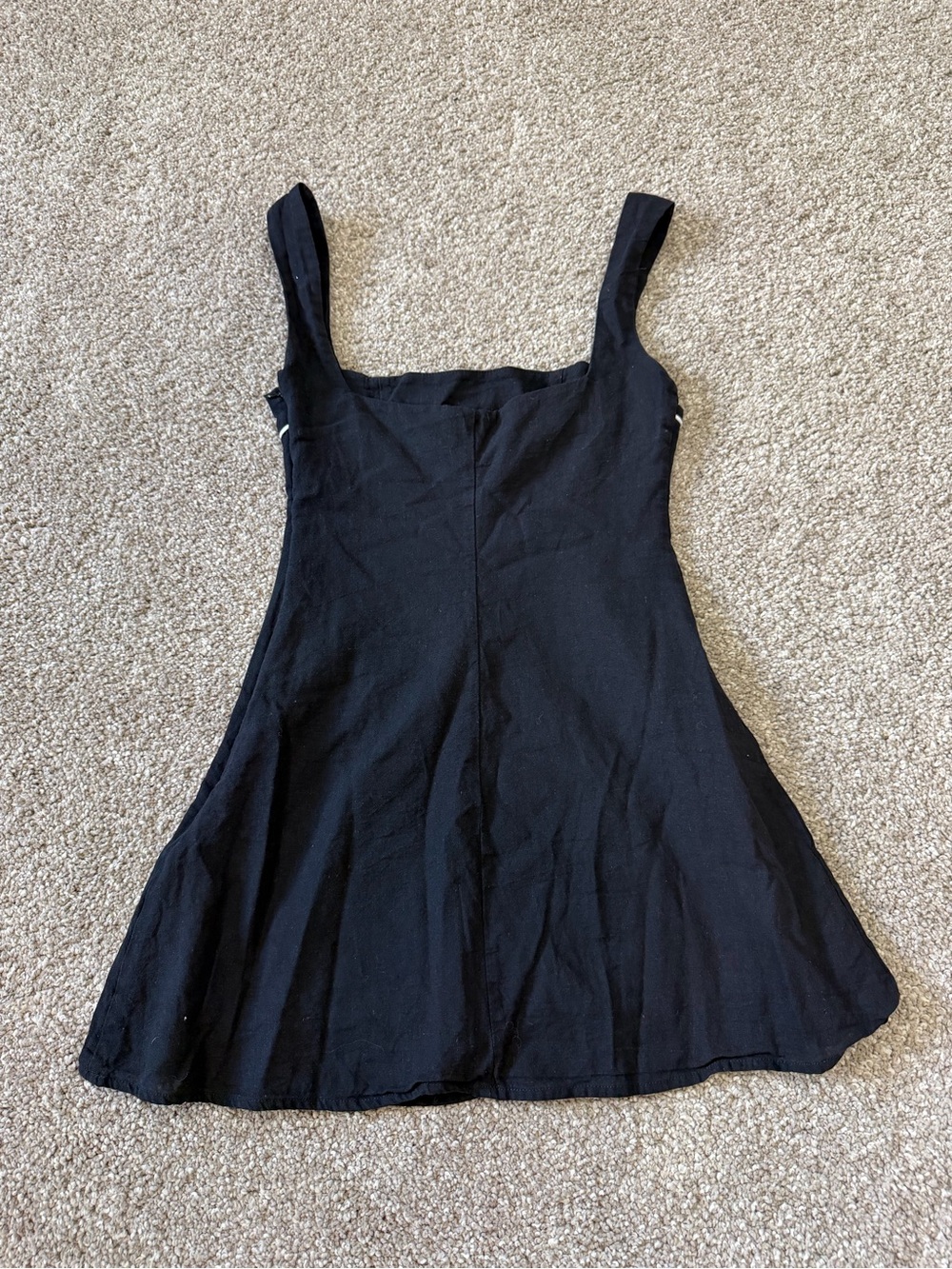 Peppermayo Black Mini Dress with White Tie Detail Size 4 - Picture 8 of 8